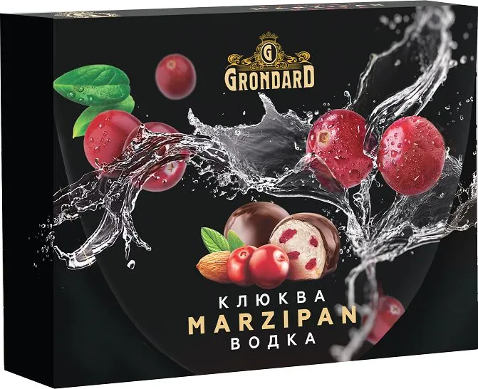  TM Grondard       (10186) Конфеты глазированные Марципановые Клюква и Водка, 98г  в Чебаркуле