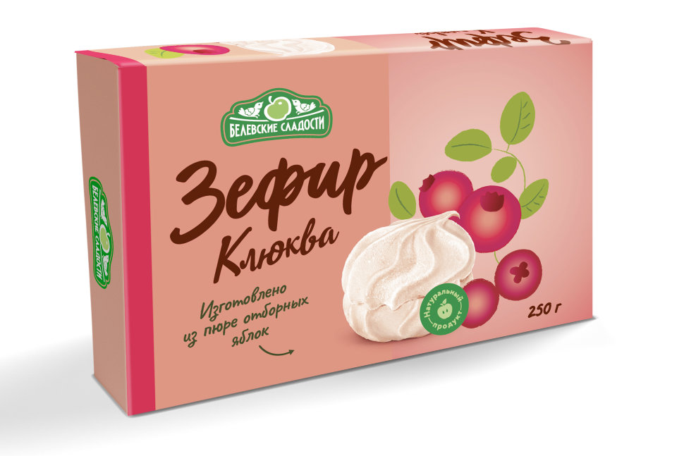  Зефир белевский "Клюква" 250г в Чебаркуле