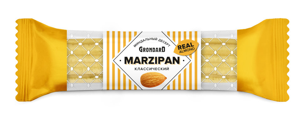  TM Grondard   (10361) Батончики НЕглазированные Марципановые Классика, (28шт по 40г)        в Чебаркуле