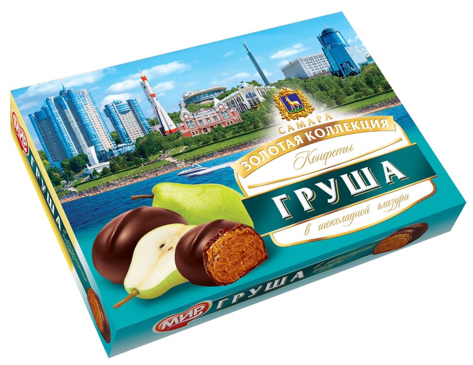  КФ МИР Груша в шоколадной глазури 160г  в Чебаркуле