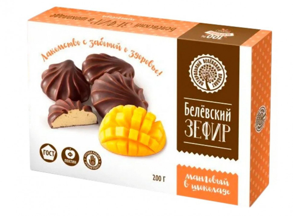  Зефир Белев 200г в шоколаде МАНГОВЫЙ    в Чебаркуле