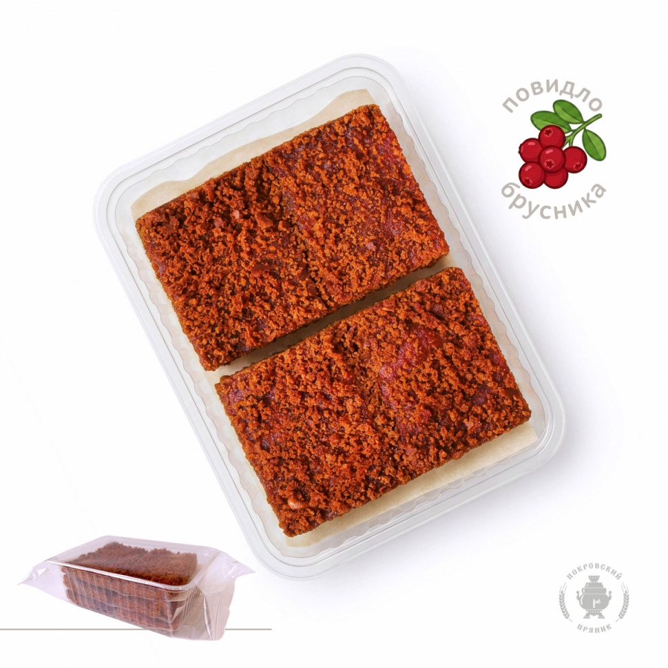  Пряник 400г с фруктовой начинкой Брусника  в Чебаркуле