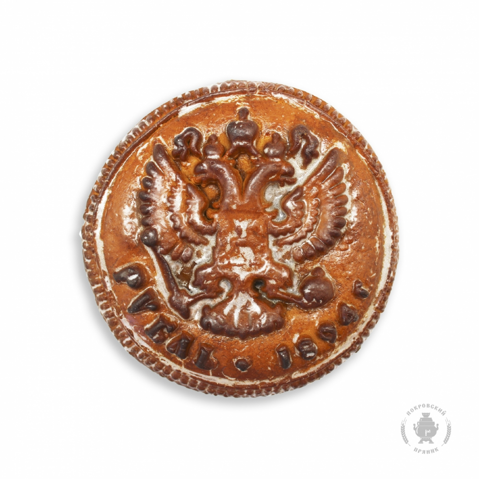  Пряник печатный  Рубль, (начинка сгущёнка+грецкий орех), 300г в Чебаркуле