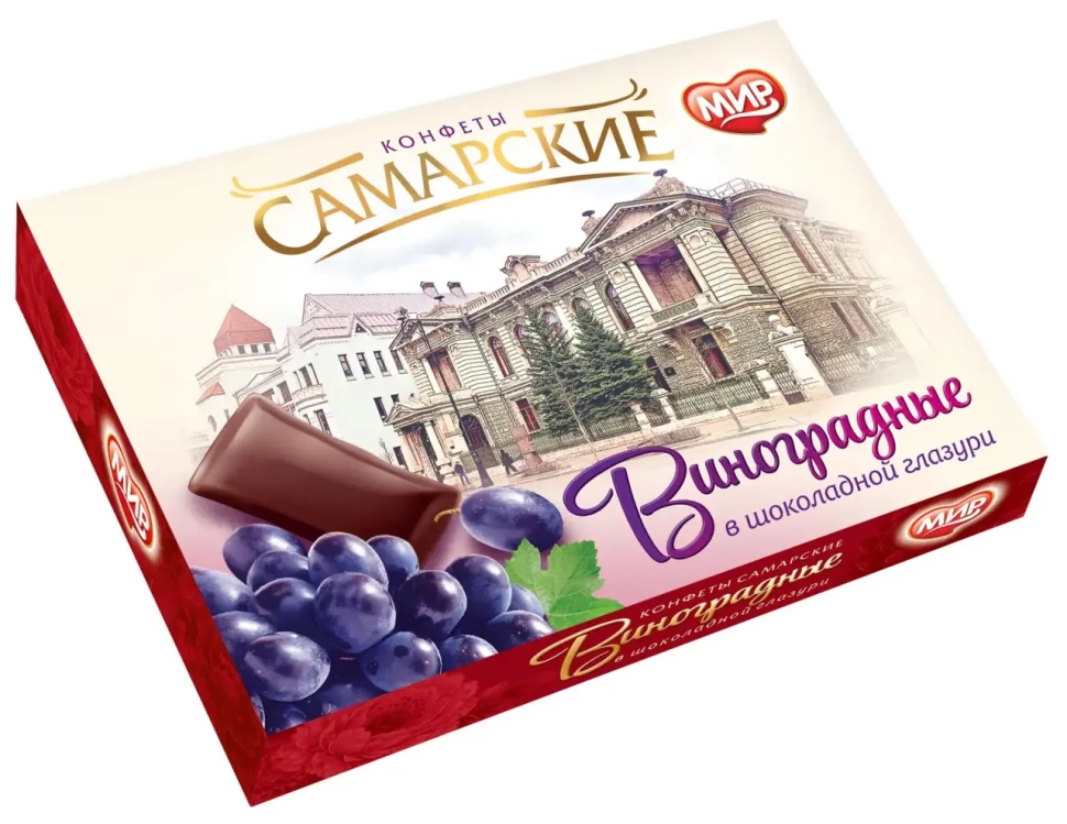 КФ МИР Виноградные в шоколадной глазури 160г  в Чебаркуле