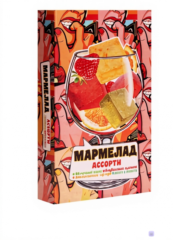 №2 Мармелад АлкоАссорти(яблочный виски, клубничный просекко, апельсиновый вермут, лайм текила) 110г в Чебаркуле