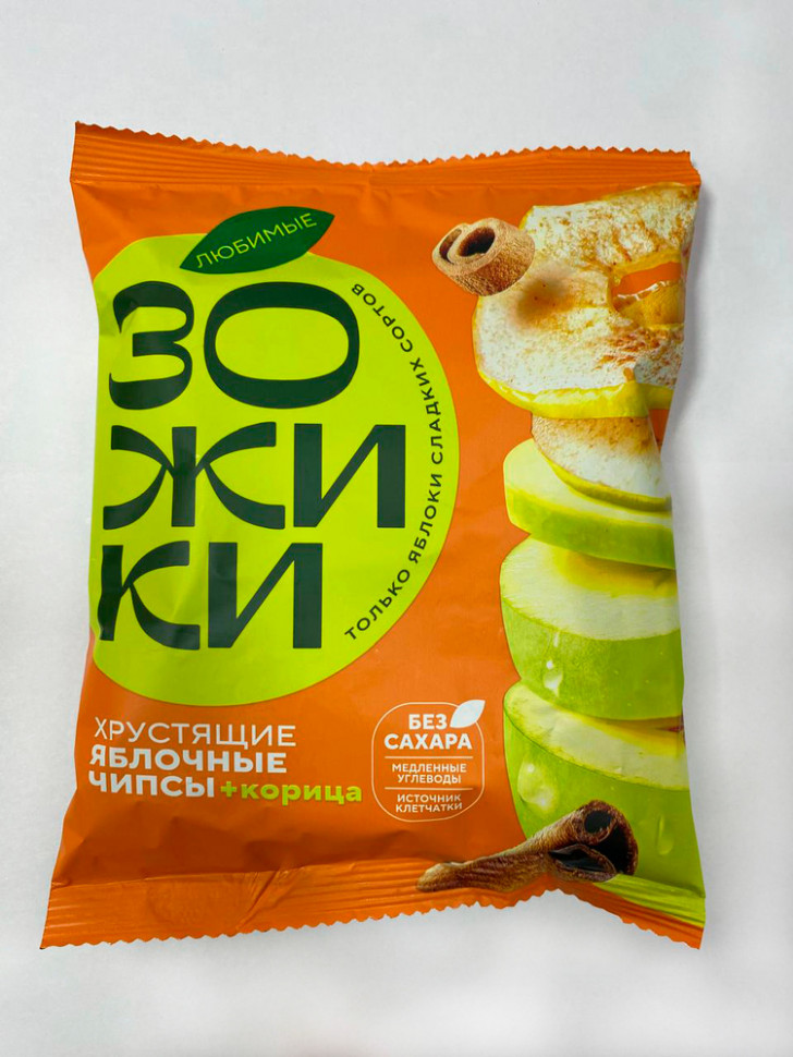  Зожики Яблочные+корица чипсы, 25г  в Чебаркуле