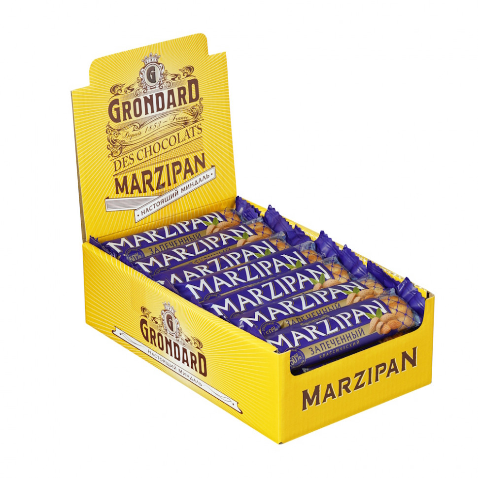  TM Grondard   (11161) Батончики НЕглазированные Марципановые Запечённые, (28шт по 40г)    в Чебаркуле